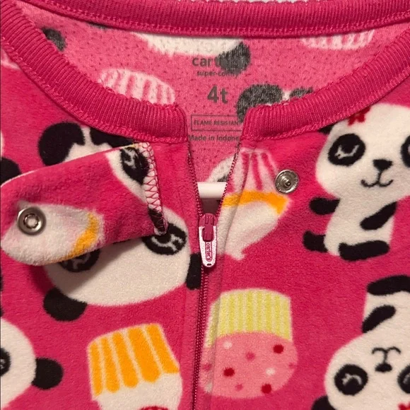 Carter's Pink Panda and Cupcake Footie - Picture 2 of 11